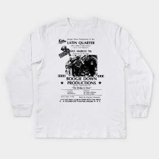 Live Hip Hop at the Latin Quarter Concert Flyer (1987) Kids Long Sleeve T-Shirt